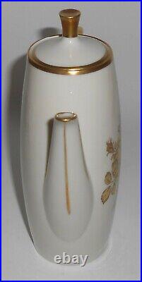 Gloria Porcelain China Gold Rose Demitasse Coffeepot West Germany