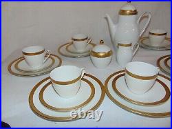 Gold Encrusted Porcelain Luncheon Teaset 3331 Set German Hutschenreuther