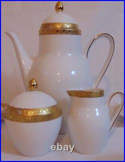 Gold Encrusted Porcelain Luncheon Teaset 3331 Set German Hutschenreuther