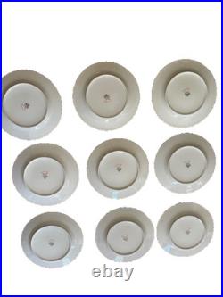 Gold and White Porcelain plates 3 sizes