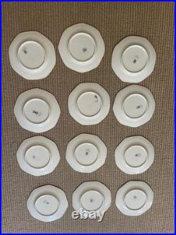 Gold and White Porcelain plates 3 sizes