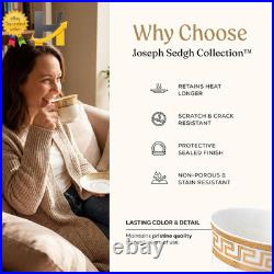Golden Greek Key Bone China Dinnerware Set 57 Pieces FREE SHIPPING USA