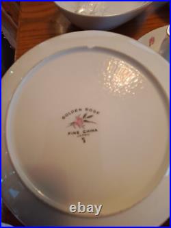 Golden Rose Vintage Porcelain Fine China OF Japan 71 Piece Dinnerware Grouping