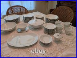 Gorgeous rare 69pc Mid-Century fine porcelain china set