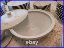 Gorgeous rare 69pc Mid-Century fine porcelain china set