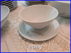 Gorgeous rare 69pc Mid-Century fine porcelain china set