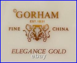 Gorham Fine China Elegance Gold Pattern, 8.5 Plates, Hand Banded 24k Gold, Mint