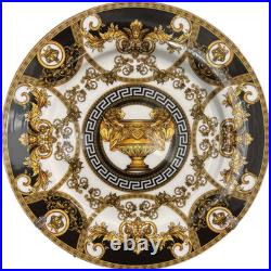Greek Amphora Versailles Bone China 16 pieces Dinner Set Black/Gold