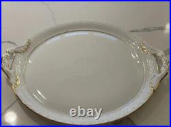 HEREND Golden Edge Tray With Handles