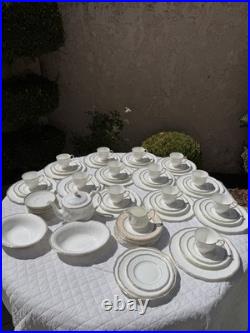 HUGE 76 Piece Lot Set Wedgwood Crown Gold 24k Dinnerware China Settings Plates
