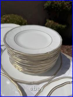 HUGE 76 Piece Lot Set Wedgwood Crown Gold 24k Dinnerware China Settings Plates
