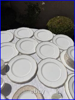 HUGE 76 Piece Lot Set Wedgwood Crown Gold 24k Dinnerware China Settings Plates