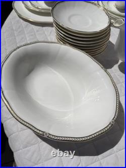 HUGE 76 Piece Lot Set Wedgwood Crown Gold 24k Dinnerware China Settings Plates