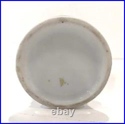 Hand painted vase with golden handles