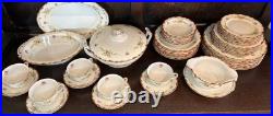 Harmony House Wembley Fine China Dinnerware 24k Finish Gold Trim Set 45 Pieces