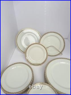 Haviland Albany Pattern (Schleiger 107A) Greek Key Pattern Gold Encrusted 25 pc