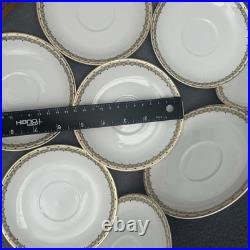 Haviland Albany Pattern (Schleiger 107A) Greek Key Pattern Gold Encrusted 25 pc