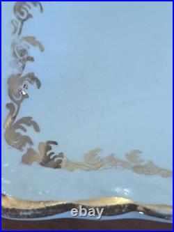 Haviland Hudson Porcelain China Bone Dishes Set of 8 Gold Scroll Pattern USA