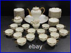 Haviland Ranson Coffee and Dessert Gold Trimmed China 52 pieces 12.5