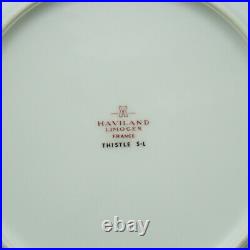 Haviland Thistle Salad Plate Limoges Porcelain China 24K Gold Trim