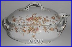 Henry Alcock China Porcelain Floral withGold Soup Tureen withLadle