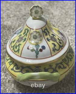 Herend Small Hand Painted Yellow Mandarin MINI Tureen Sauce Serving Piece