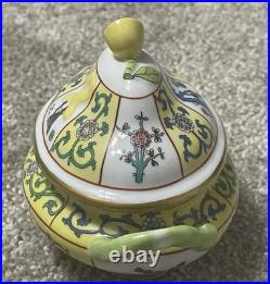 Herend Small Hand Painted Yellow Mandarin MINI Tureen Sauce Serving Piece