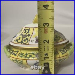 Herend Small Hand Painted Yellow Mandarin MINI Tureen Sauce Serving Piece