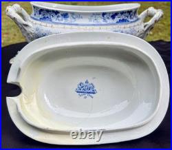Hicks & Meigh Antique Real Stone China Chinoiserie Soup Tureen Underplate c1815