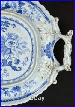 Hicks & Meigh Antique Real Stone China Chinoiserie Soup Tureen Underplate c1815