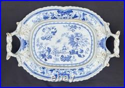 Hicks & Meigh Antique Real Stone China Chinoiserie Soup Tureen Underplate c1815