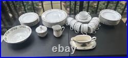Hutschenreuther Bavaria Laurel Gold Rim Fine China 45 Piece Set