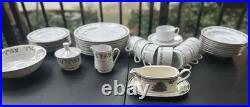 Hutschenreuther Bavaria Laurel Gold Rim Fine China 45 Piece Set