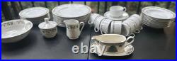 Hutschenreuther Bavaria Laurel Gold Rim Fine China 45 Piece Set