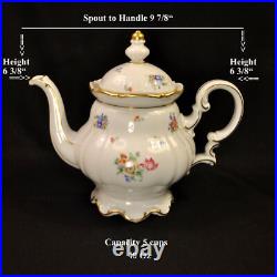 Hutschenreuther Coffee Pot 40 Oz Floral wGold 1939-1964 The Mayfair White #7619 Hutschenreuther Coffee Pot 40 Oz Floral wGold 1939-1964 The Mayfair White #7619