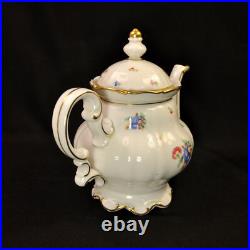Hutschenreuther Coffee Pot 40 Oz Floral wGold 1939-1964 The Mayfair White #7619 Hutschenreuther Coffee Pot 40 Oz Floral wGold 1939-1964 The Mayfair White #7619