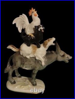 Hutschenreuther Karl Tutter Bremen Town Musicians 1950's Art Dept Figurine Vtg