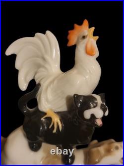 Hutschenreuther Karl Tutter Bremen Town Musicians 1950's Art Dept Figurine Vtg