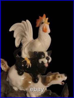 Hutschenreuther Karl Tutter Bremen Town Musicians 1950's Art Dept Figurine Vtg