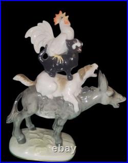 Hutschenreuther Karl Tutter Bremen Town Musicians 1950's Art Dept Figurine Vtg