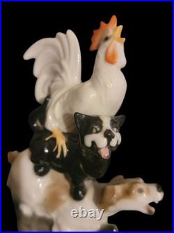 Hutschenreuther Karl Tutter Bremen Town Musicians 1950's Art Dept Figurine Vtg