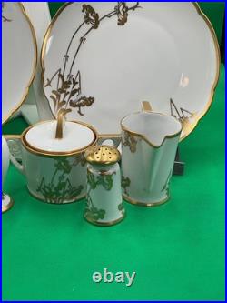 Hutschenreuther Selb Bavaria 24K Gold Encrusted China 11-Piece Set Hand-Paint