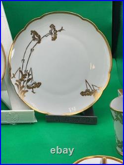 Hutschenreuther Selb Bavaria 24K Gold Encrusted China 11-Piece Set Hand-Paint