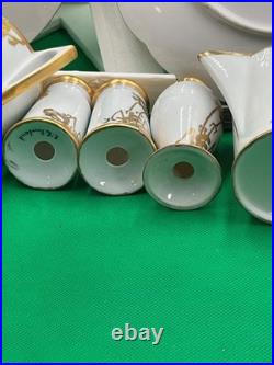 Hutschenreuther Selb Bavaria 24K Gold Encrusted China 11-Piece Set Hand-Paint