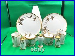 Hutschenreuther Selb Bavaria 24K Gold Encrusted China 11-Piece Set Hand-Paint