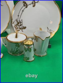 Hutschenreuther Selb Bavaria 24K Gold Encrusted China 11-Piece Set Hand-Paint