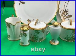 Hutschenreuther Selb Bavaria 24K Gold Encrusted China 11-Piece Set Hand-Paint