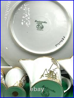 Hutschenreuther Selb Bavaria 24K Gold Encrusted China 11-Piece Set Hand-Paint