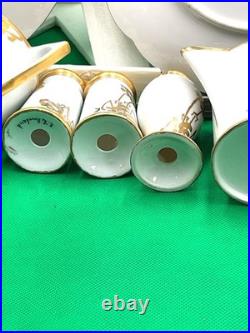 Hutschenreuther Selb Bavaria 24K Gold Encrusted China 11-Piece Set Hand-Paint