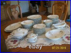 Hutschenreuther Selb Vtg Porcelain China Rose Pattern Dinnerware 54 Pieces